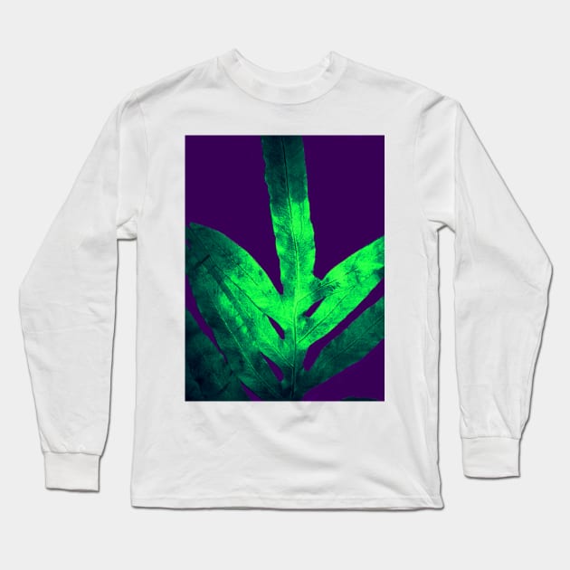 Purple Fern Long Sleeve T-Shirt by ANoelleJay